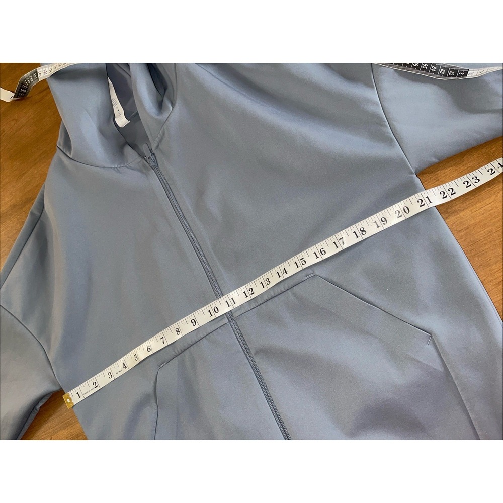 Lululemon Athletic Spell Out Hoodie Jacket Women 10 Gray Blue - Picture 4 of 14